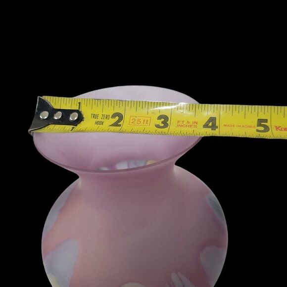 Vintage Nouveau Art Glass Hand Painted Vase by Rueven - Picture 8 of 10